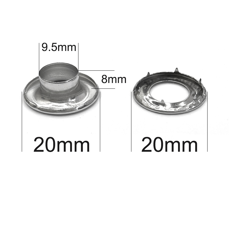 Leatherwork Eyelets - Binnen 9.5 Mm Canvas Knoopsgaten Roestvrijstalen