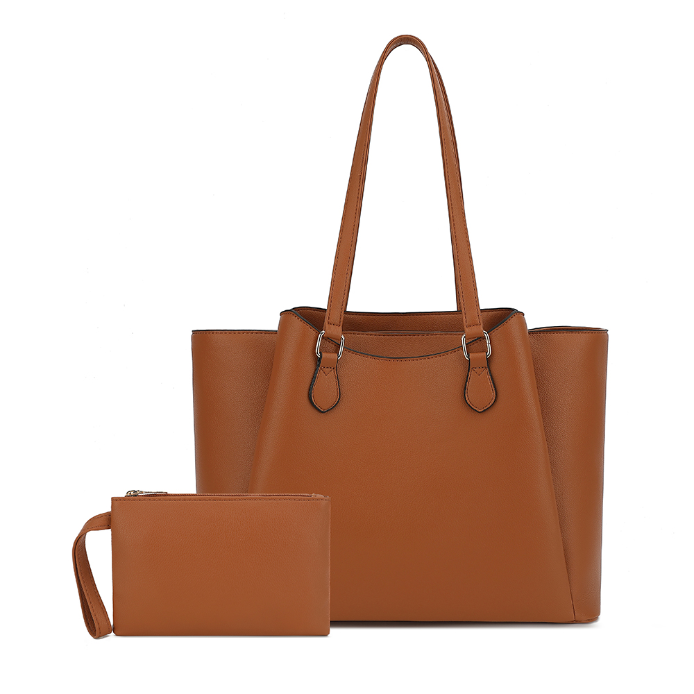 Leather Work Is - Tote Bag voor dames, grote PU-leren