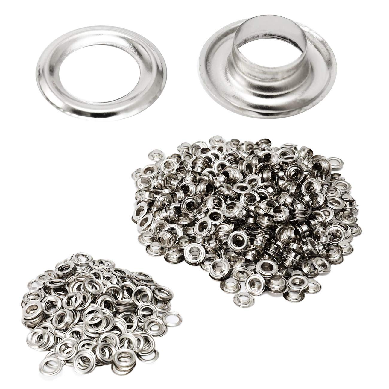 Leatherwork Eyelets - 1000Pcs Grommet Kit Metalen Oogjes 8Mm/10Mm/12Mm/14Mm/17Mm