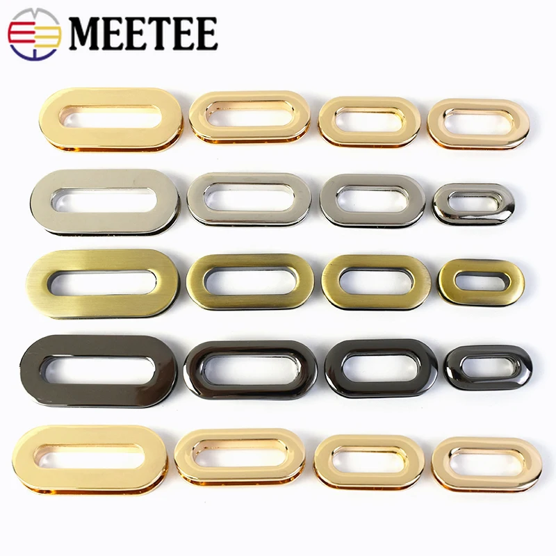 Leatherwork Eyelets - 10/20 Stuks Metalen Ovale Oogjes Gesp