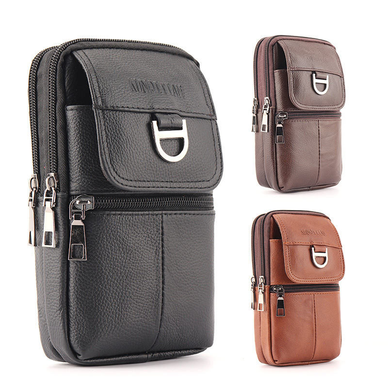 Leather Work Bag Men - Leren heuptas voor heren - Grote
