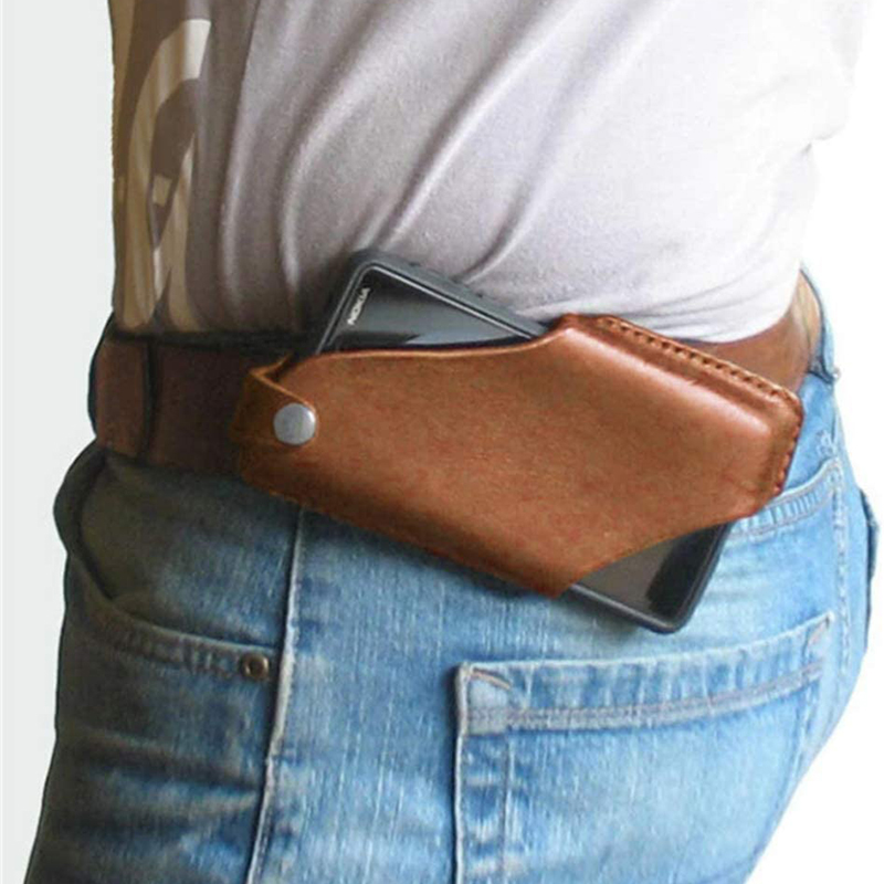 Leather Workout Belt - Vintage telefoontas pu kunstleer schede met