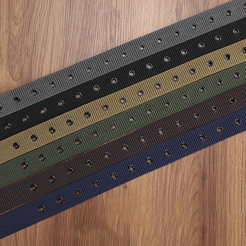 Herenriem van poreus canvas me - Leatherwork Eyelets recensie en prijs