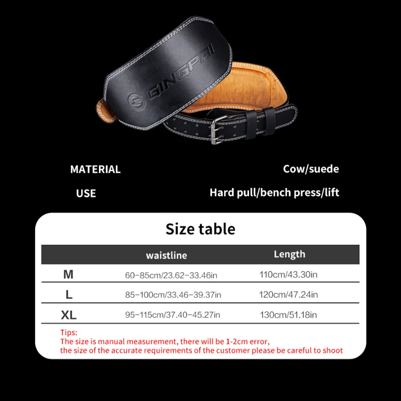 Gewichthefriemen 15 cm breed v - Leather Workout Belt recensie en prijs