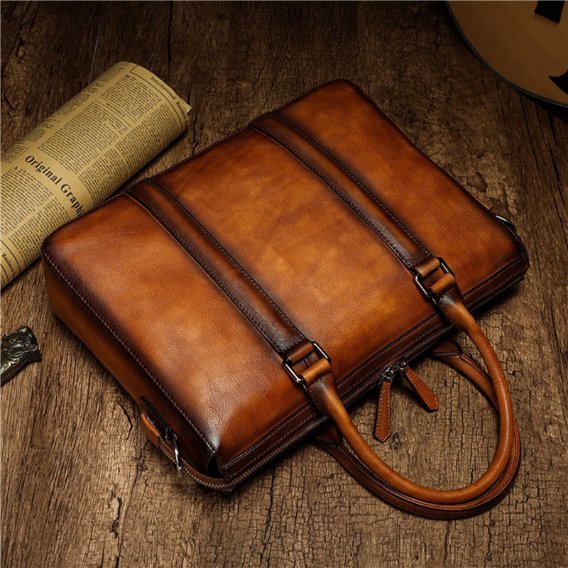 YETTIES Business Aktetas van V - Leather Work Bag Men recensie en prijs