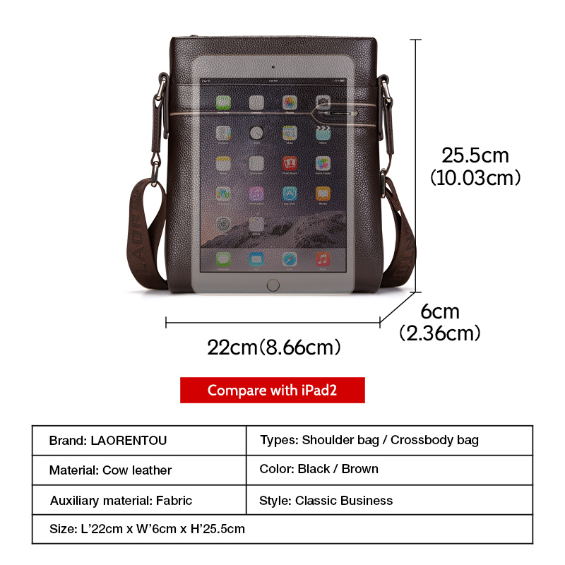 LAORENTOU Mannen lederen cross - Leather Work Bag Men recensie en prijs