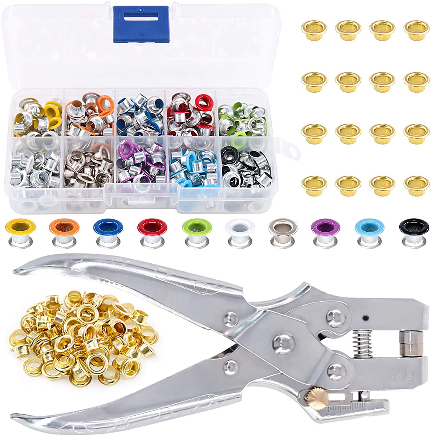 300/500 sets 5 mm meerkleurige - Leatherwork Eyelets recensie en prijs