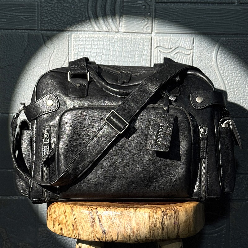 Vintage plantaardig gelooid le - Leather Work Bag Men recensie en prijs