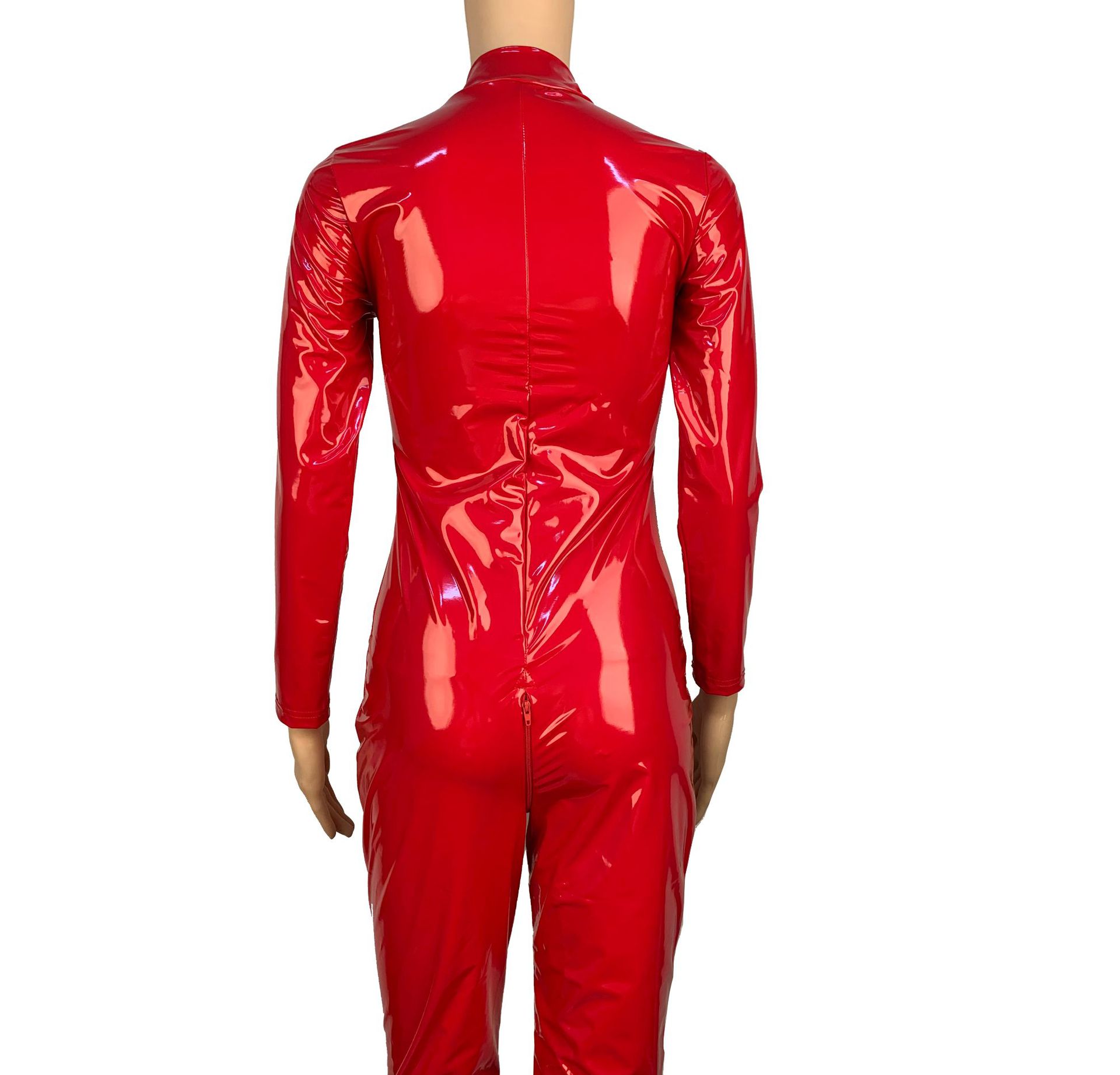 Dames PU glanzend leer jumpsui - Leather Work Overalls recensie en prijs