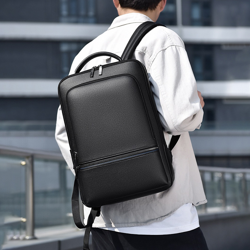 Pu Lederen Heren Rugzak Usb Op - Leather Work Bag Men recensie en prijs