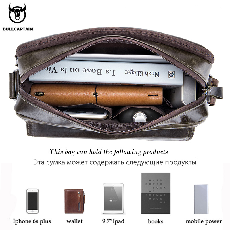 BULLCAPTAIN Crossbodytas voor  - Leather Work Bag Men recensie en prijs