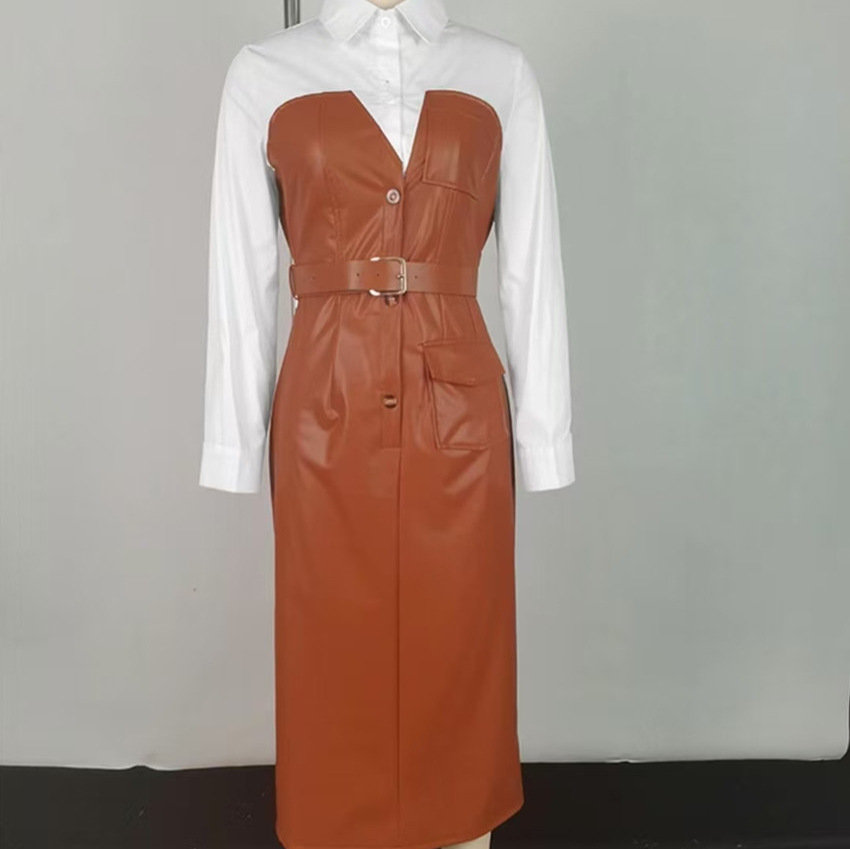 Damesjurk van kunstleer, midi- - Leatherwork Midnight recensie en prijs