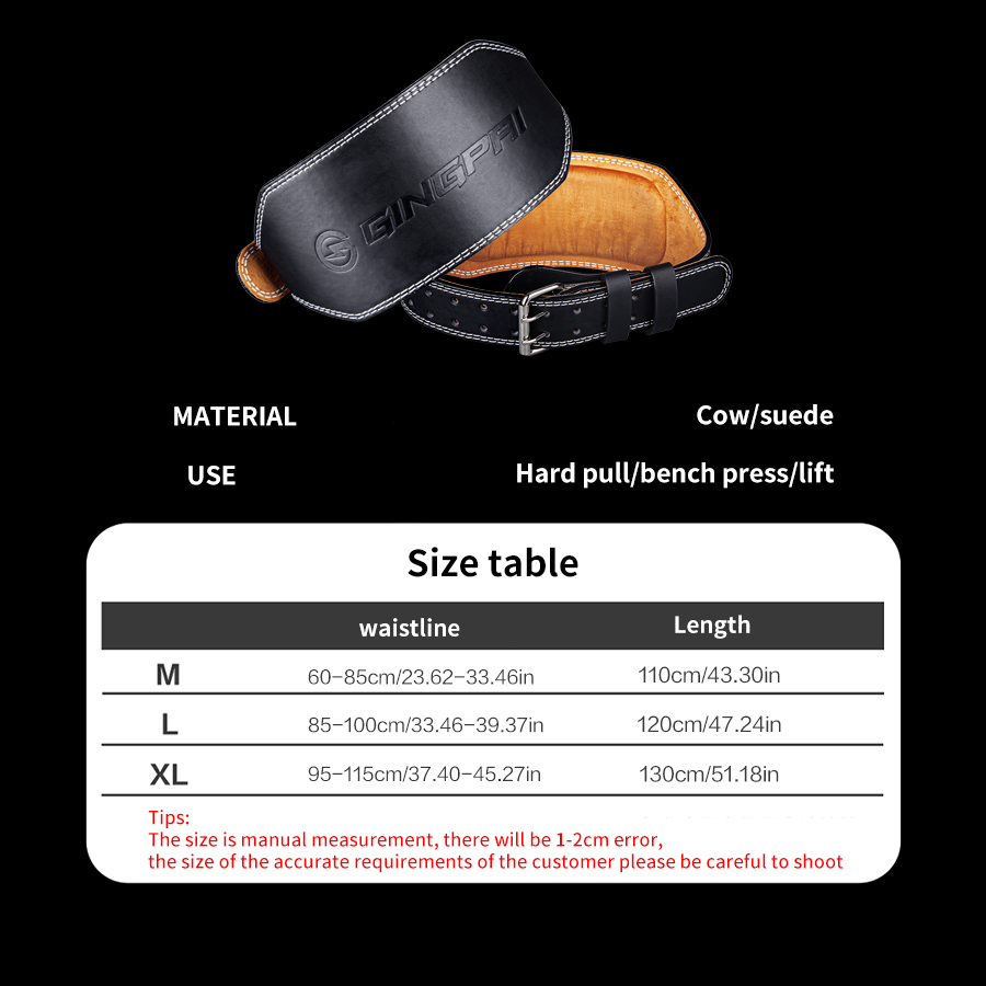 Gewichthefriemen 15 cm breed v - Leather Workout Belt recensie en prijs