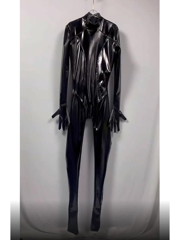 Wet Look Pvc Catsuit Shiny Pu  - Leather Work Overalls recensie en prijs