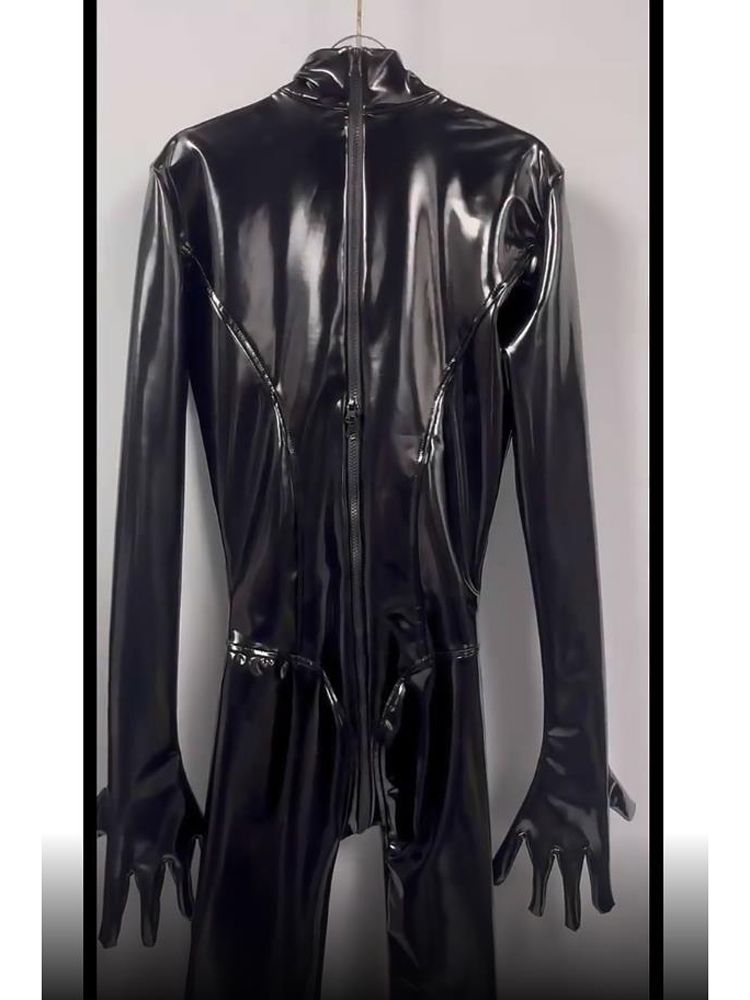 Wet Look Pvc Catsuit Shiny Pu  - Leather Work Overalls recensie en prijs