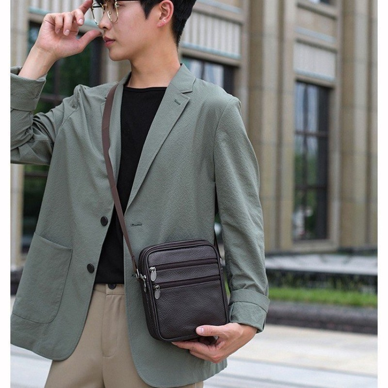 Schoudertas voor heren Casual  - Leather Work Bag Men recensie en prijs