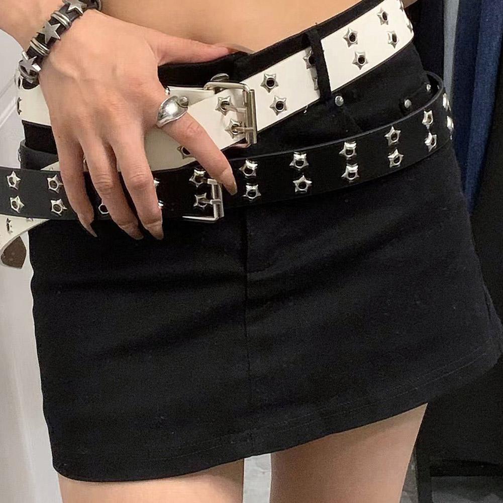 Y2K Punk Lederen Riem met Dubb - Leatherwork Eyelets recensie en prijs