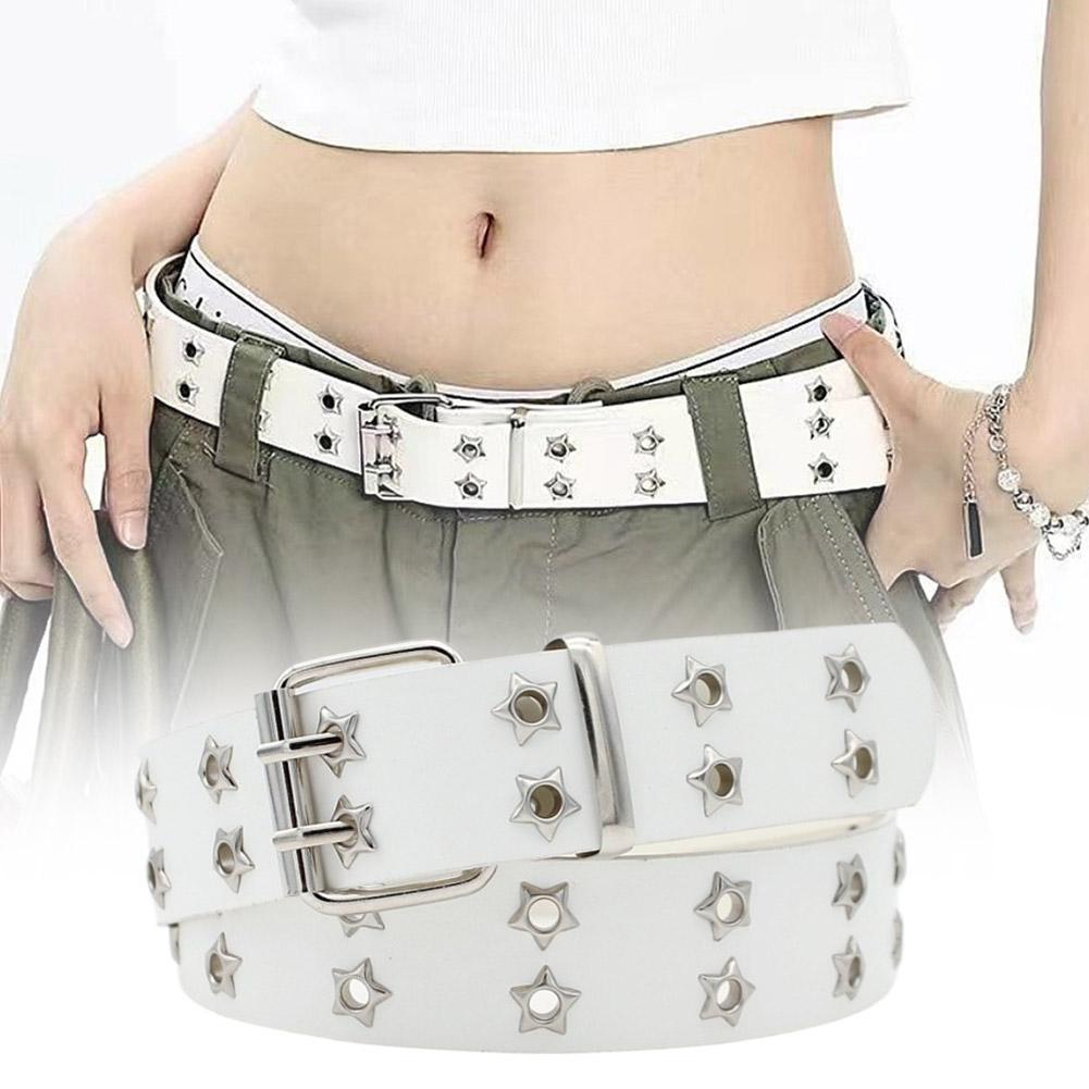 Y2K Punk Lederen Riem met Dubb - Leatherwork Eyelets recensie en prijs