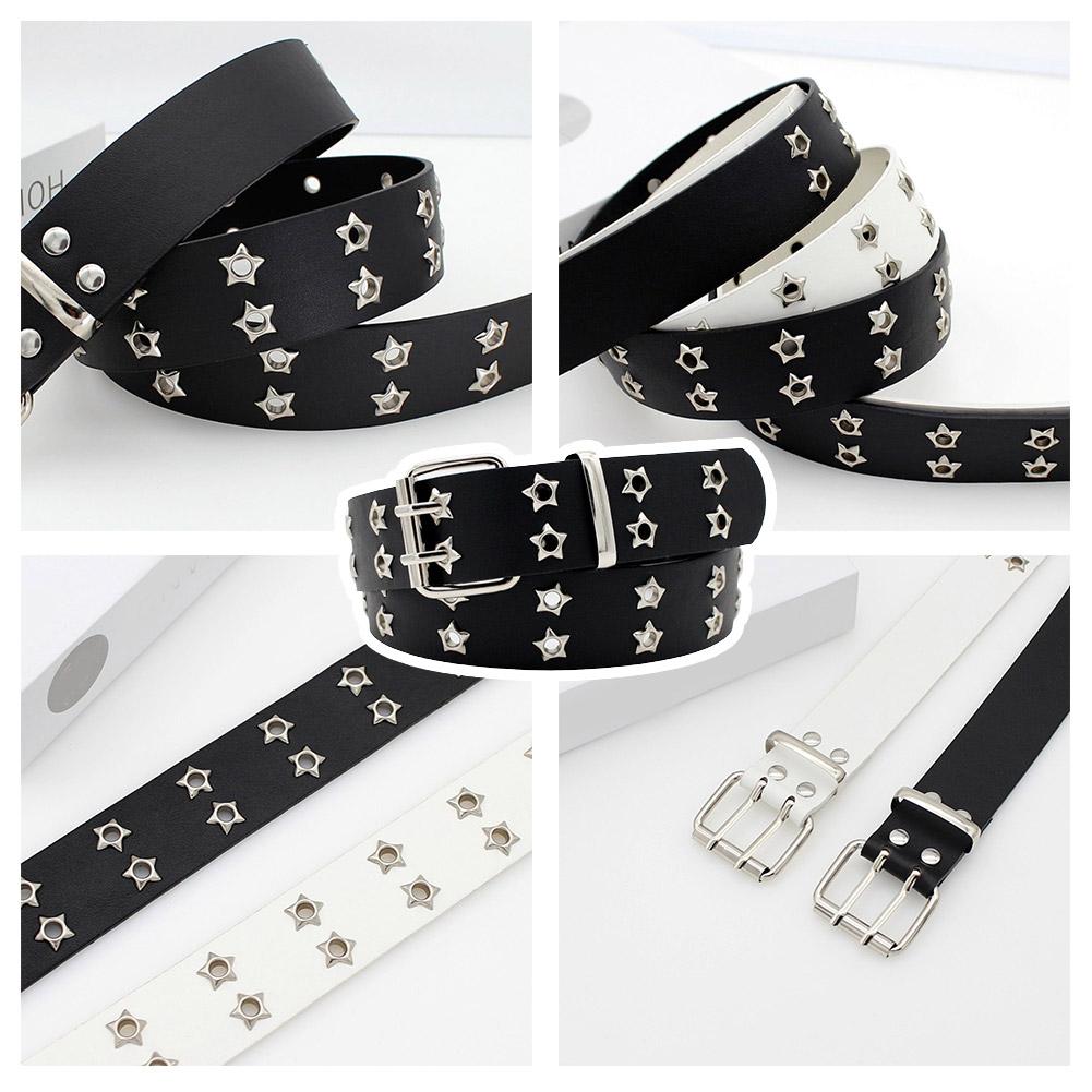 Y2K Punk Lederen Riem met Dubb - Leatherwork Eyelets recensie en prijs