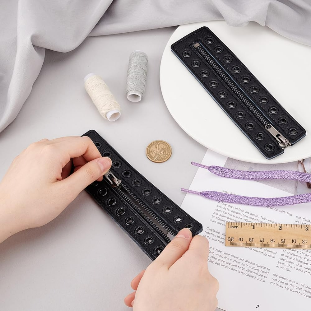 Lederen laars rits inzetstukke - Leatherwork Eyelets recensie en prijs