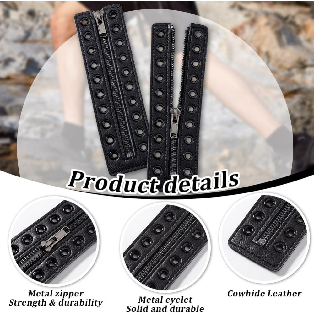 Lederen laars rits inzetstukke - Leatherwork Eyelets recensie en prijs