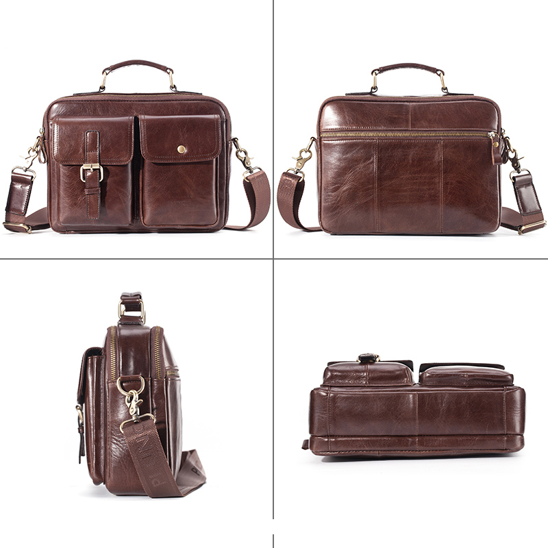 Gloednieuwe koeienhuid lederen - Leather Work Bag Men recensie en prijs
