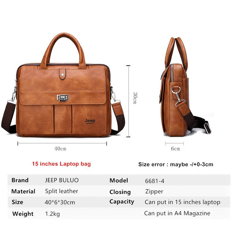 Jeep Buluo leren aktetas voor  - Leatherwork Letters recensie en prijs
