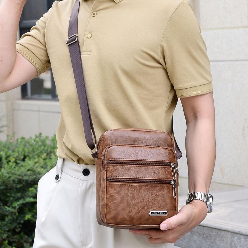 Heren PU lederen crossbody sch - Leather Work Bag Men recensie en prijs