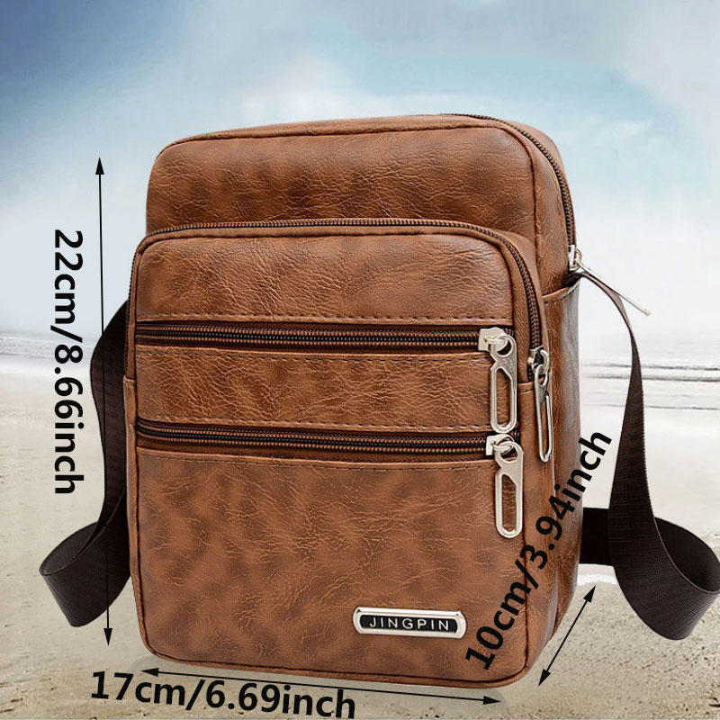 Heren PU lederen crossbody sch - Leather Work Bag Men recensie en prijs
